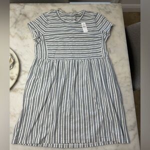 Blue and white stripped Loft dress